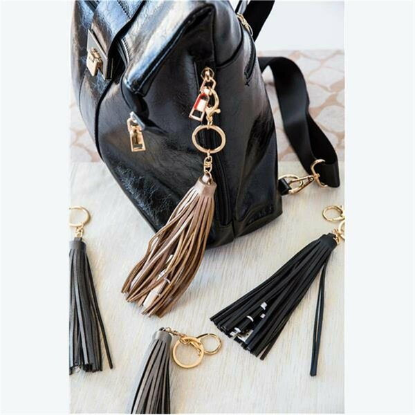 Youngs Tassel & Universal Charger Key Chain, Assorted Color - 4 Piece 41754